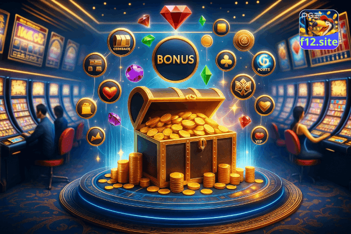 Baú de bônus Cassino F12 prêmios e recompensas
